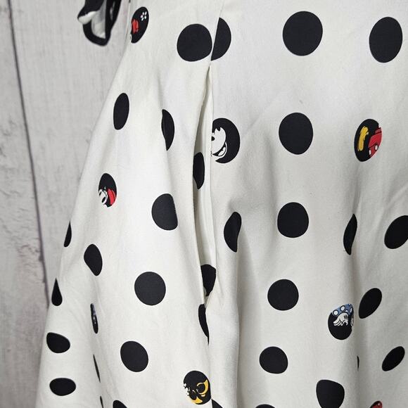 Disney Stitch Shoppe by Loungefly B&W Polka Dot Minnie Mouse Skirt & Top Set,  M - Picture 5 of 7